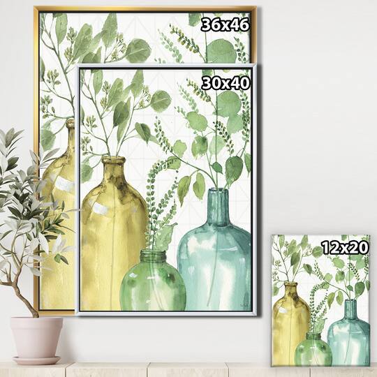 Designart - Mixed Botanical Green Leaves IX